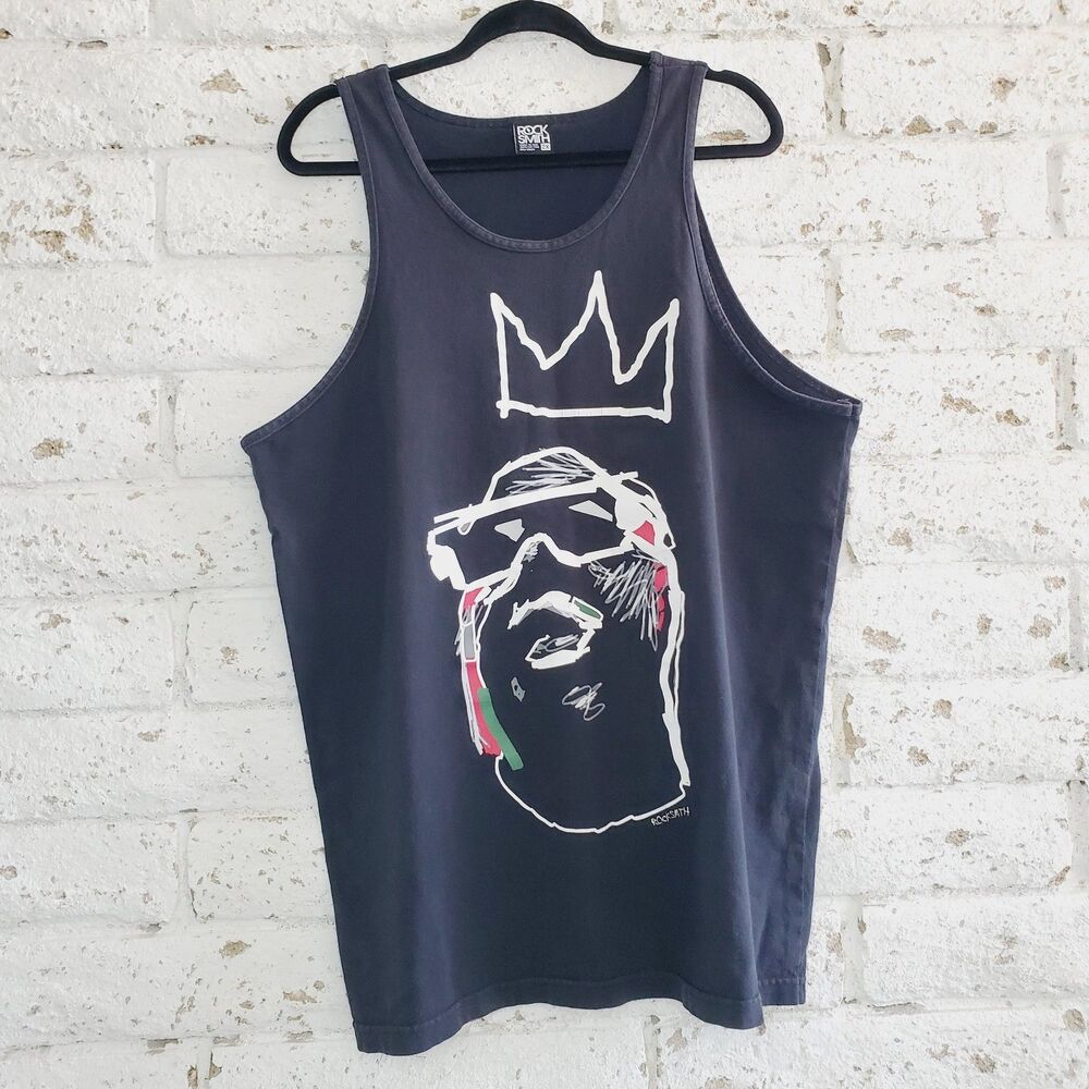 RockSmith Notorious BIG Biggie Smalls Black Tank Top King Of NY Mens Street SZ2X